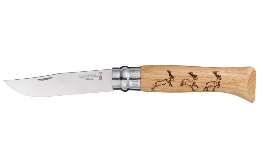 Opinel N°08 Animalia Oak Stag Folding Knife