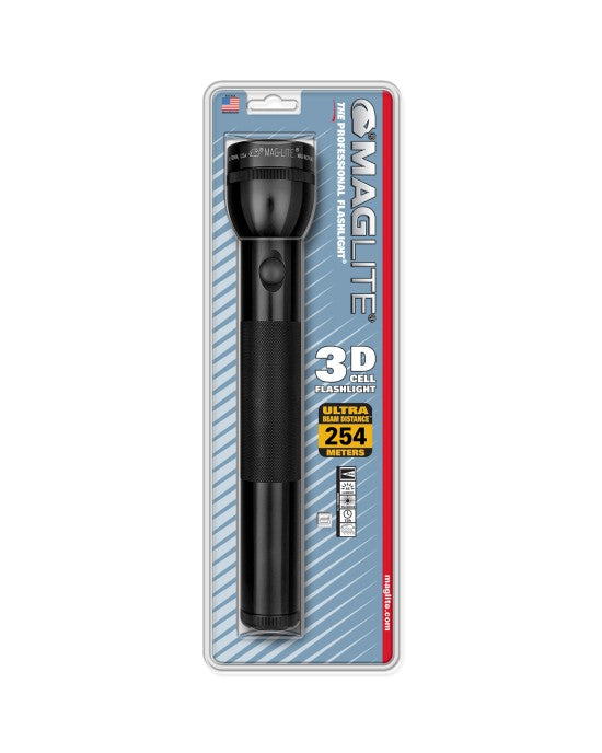102-000-709 MAGLITE 3-Cell D Incandescent - BLACK