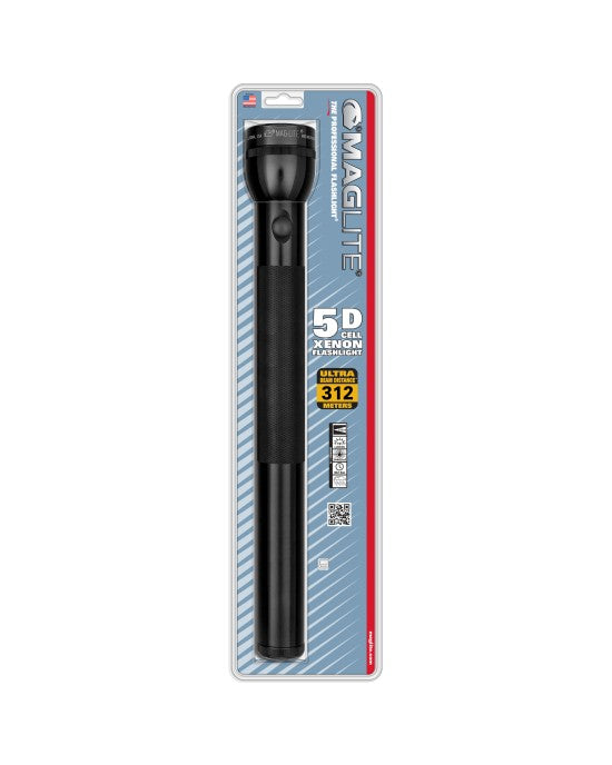 102-000-711 MAGLITE 5-Cell D Incandescent - BLACK