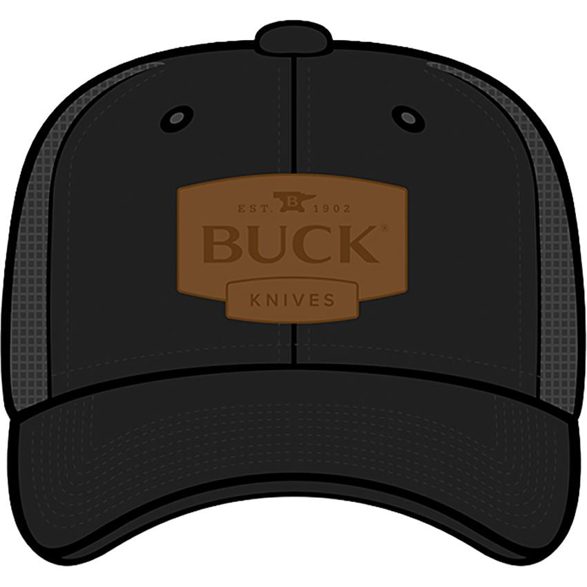 14245 CAP LEATHER PATCH MESHBACK CH