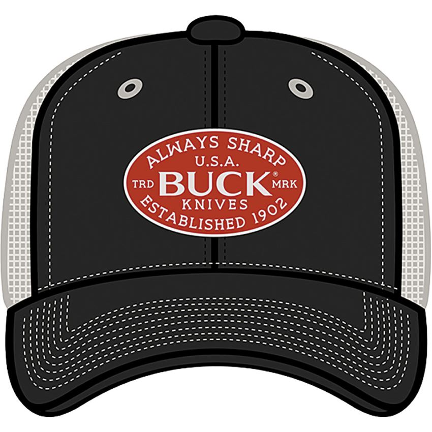 14246 BUCK CAP U.S.A FELT PATCH MESHBACK