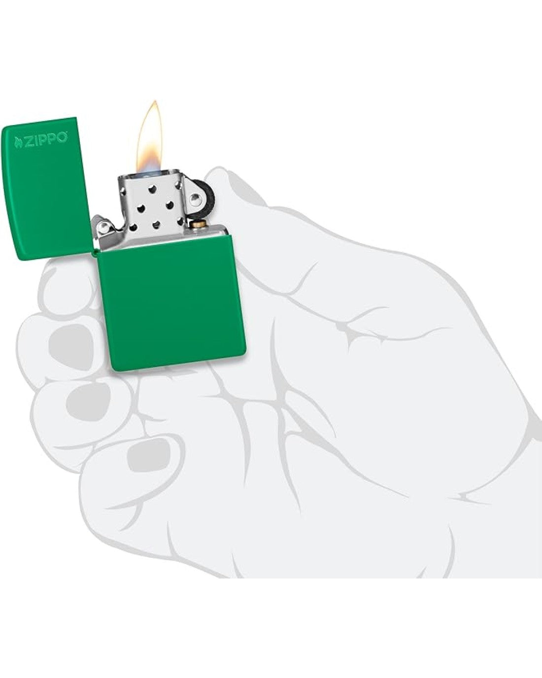 48629ZL GRASS GREEN ZIPPO LOGO