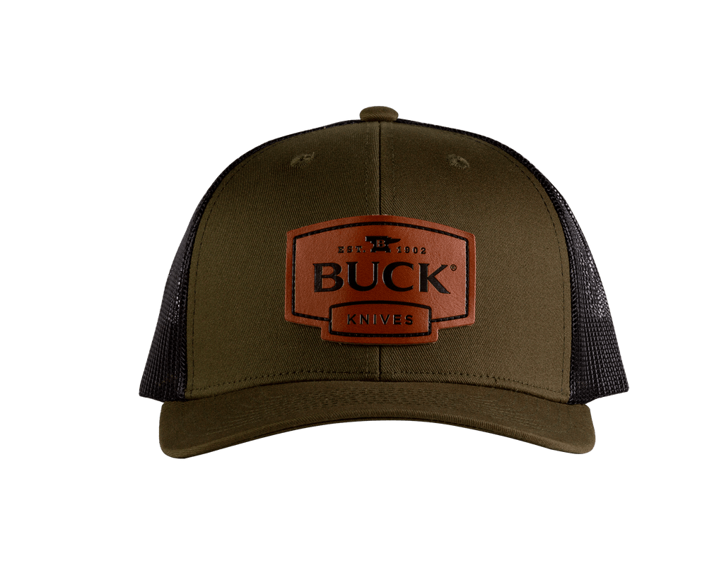 14244 CAP LEATHER PATCH MESHBACK GR