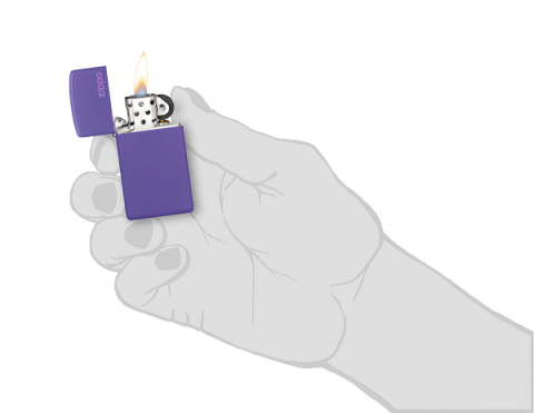 1637ZL Purple Matte With Zippo Logo