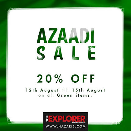 Go Green with our Azaadi Sale!!