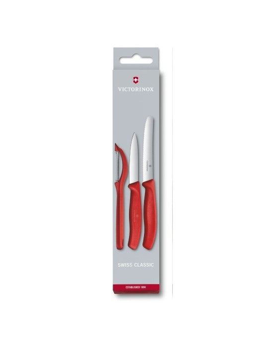 Swiss Classic Paring Knife Set with Peeler, 3 Pieces