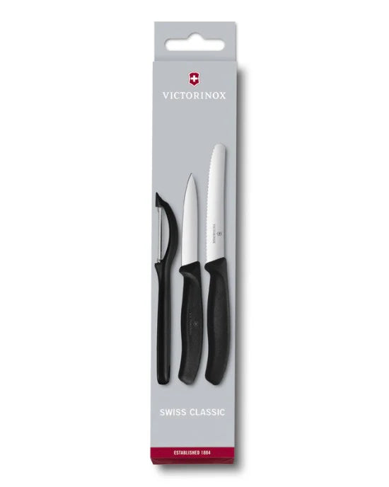 Swiss Classic Paring Knife Set with Peeler, 3 Pieces