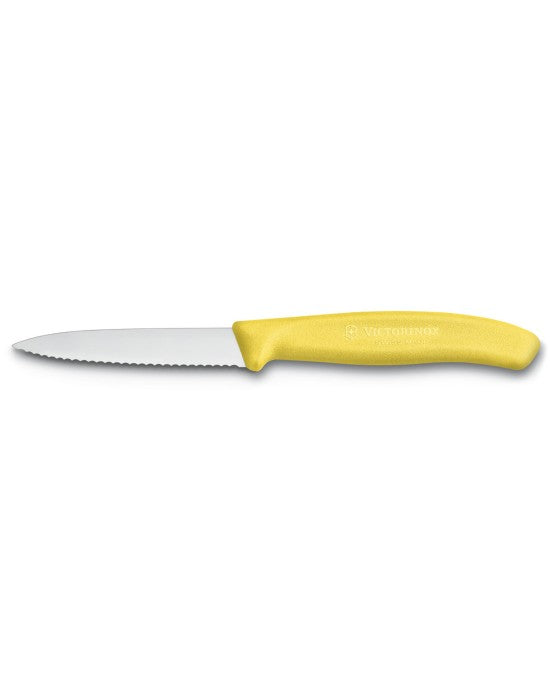 6.7636.L118 SwissClassic Paring Knife 8 cm Wavy Edge - YELLOW