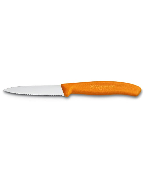 6.7636.L119 SwissClassic Paring Knife 8 cm Wavy Edge - ORANGE