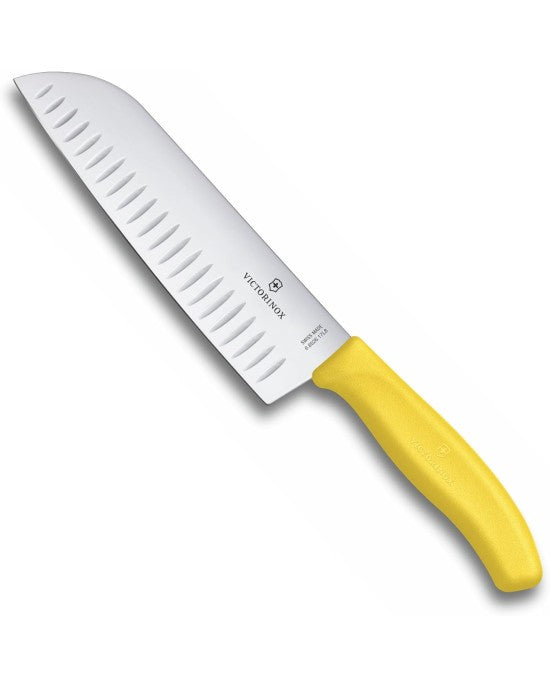 6.8526.17L8B Swiss Classic, Santokumesser, 17cm,gerade,Kullen,gelb,B