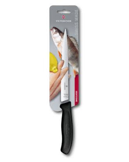 6.8713.20B Swiss Classic, Filetiermesser, 20cm, gerade, schwarz, B