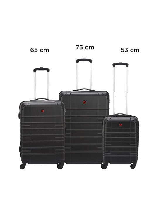 653149 Amplar, Hardside 3pcs Black