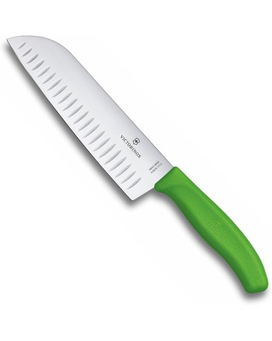 6.8526.17L4B Swiss Classic, Santokumesser, 17cm, gerade,Kullen,grün,B
