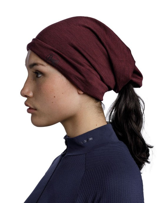 BF133754653 BUFF LW MERINO SOLID GARNET  SS24