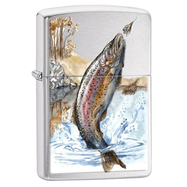78267 Rainbow Trout Fishing - Brushed Chrome