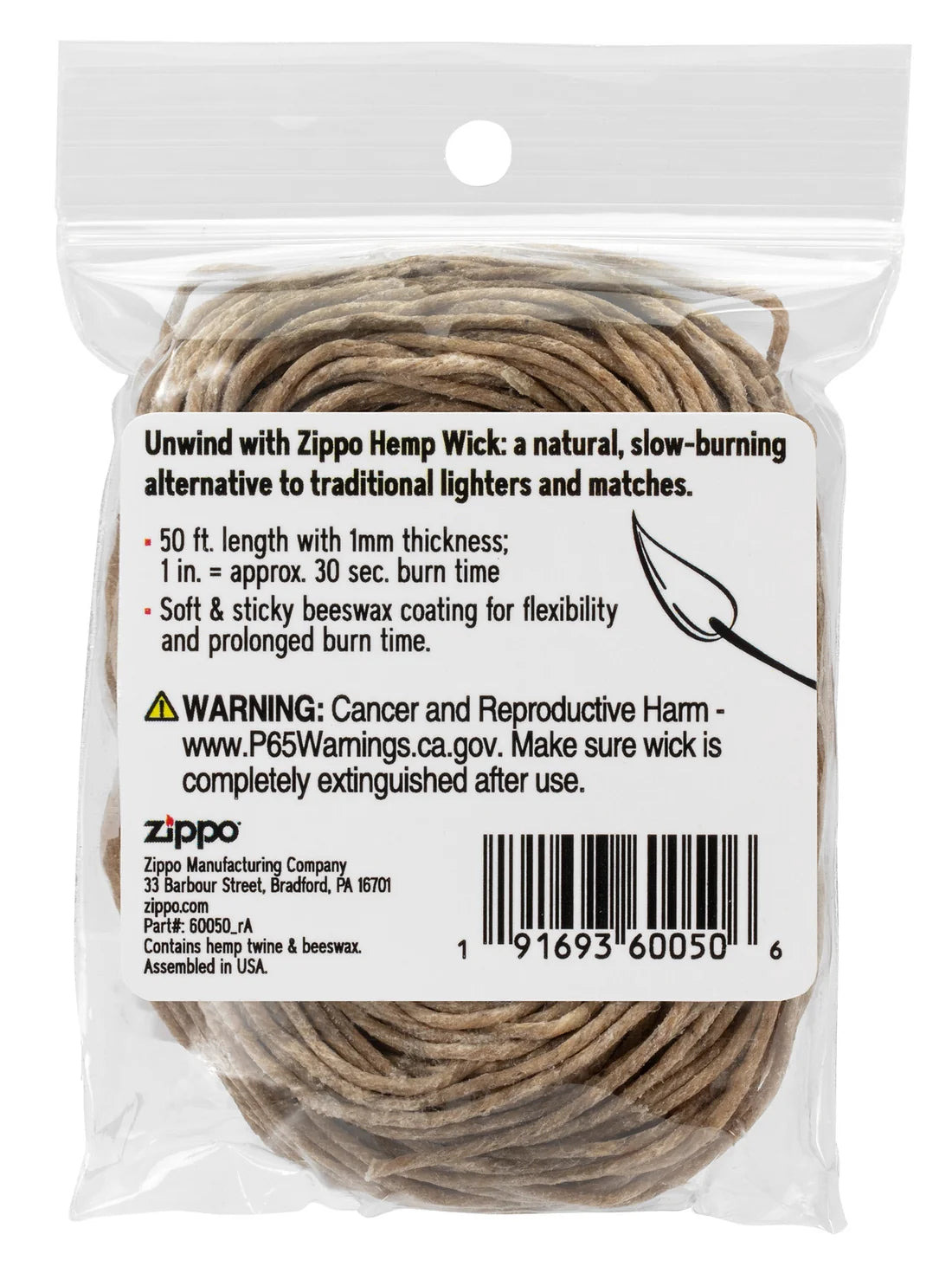 60050 ZIPPO HEMP WICK