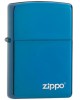 High Polish Blue Zippo Logo 