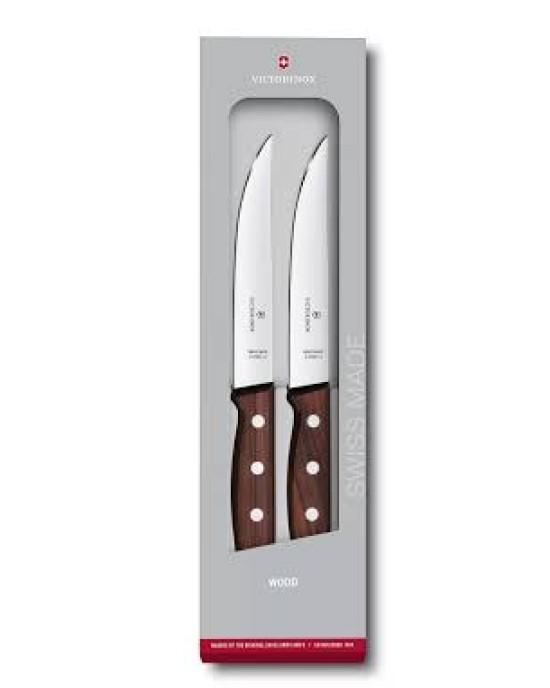 5.1120.2RADG	Wood, Steakmesser-Set, 2-tlg, mod. Kiefer, Geschenkschachtel