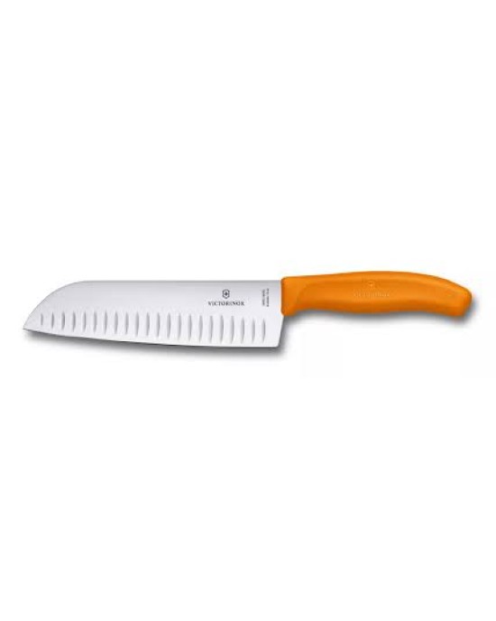 6.8526.17L9B	Swiss Classic, Santokumesser, 17cm,gerade,Kullen,orange,B