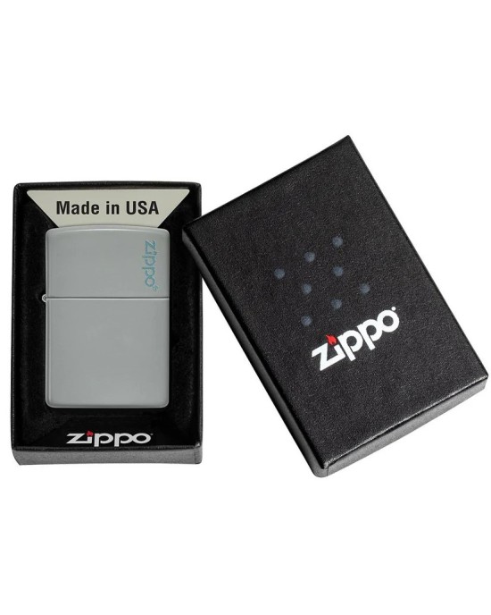 49452ZL FLAT GREY ZIPPO LOGO