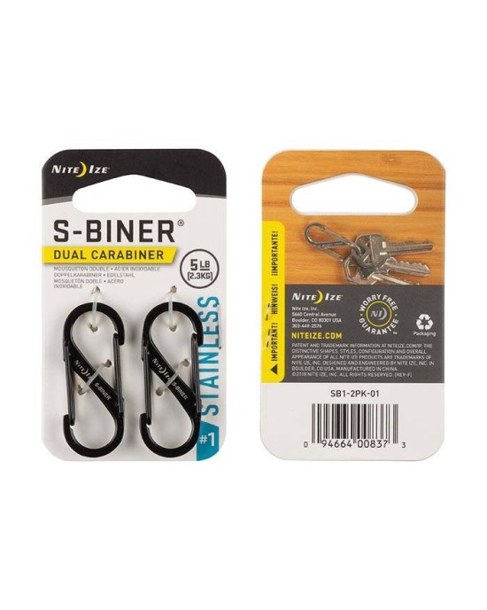 SB1-2PK-01 NITE IZE S-BINER SIZE 1-