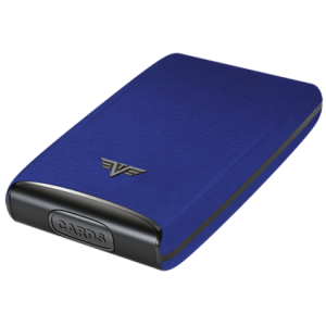 Tru Virtu Credit Card Case Fan Leather Line - Blue Pebble